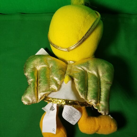 Vintage Tweety Bird Plush Angel 1998 Looney Toons Warner Bros Gold Wings Halo - Picture 2 of 3